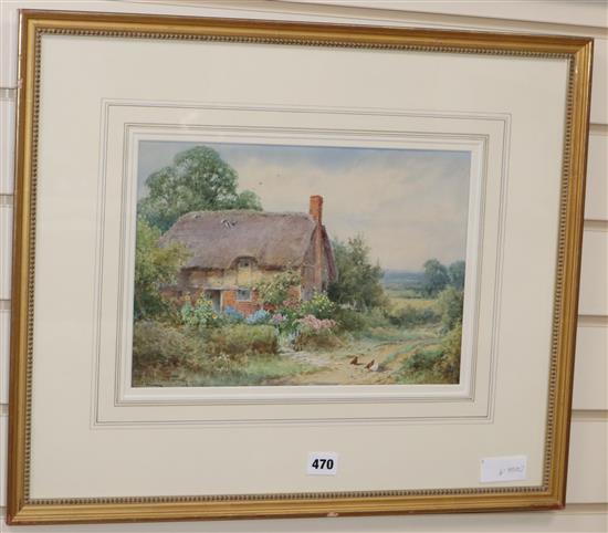 Henry Sylvester Stannard, watercolour, Near Hanney, Berks, signed, 23 x 34cm